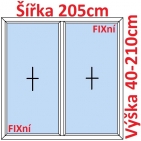 Dvoukdl Okna FIX + FIX - ka 205cm